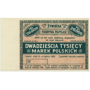 Żywiec, 20.000 marek 1923 - RZADKI