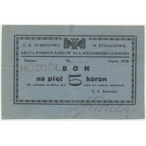 Żydaczów, 5 koron lipiec 1918 - RZADKOŚĆ
