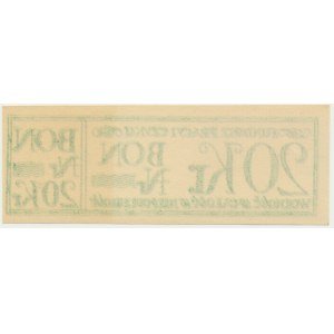 Fundusz Pracy i Czynu, 20 koron - blankiet - RZADKIE