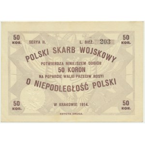 Polski Skarb Wojskowy, 50 koron 1914 - Kolekcja Lucow - DUŻA RZADKOŚĆ