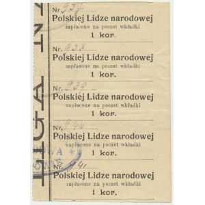 Polska Liga narodowa, bony na 1 koronę - RZADKIE