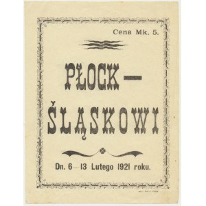 Płock Śląskowi, 5 marek 1921