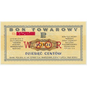 Pewex, 10 centów 1969 - WZÓR - Eb - NIEZNANY