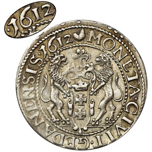 Sigismund III Vasa, 1/4 Thaler Danzig 1612 - RARE
