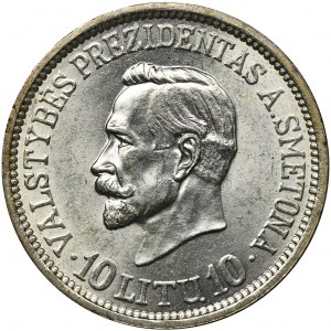 Lithuania, 10 Litu 1938 Antanas Smeteona