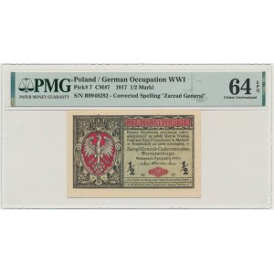 1/2 marki 1916 Generał - PMG 64 EPQ