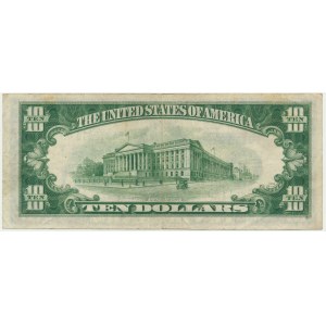 USA, Green Seal, 10 Dollars 1934 - Julian & Morgenthau -