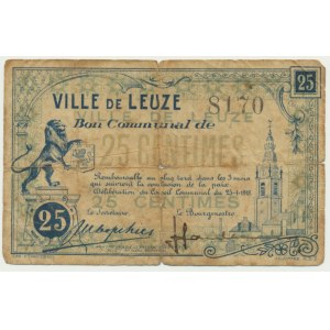 Francja (Leuze), bon na 25 centów 1918