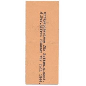 Coupon for Generalgovernment issued in Sochaczew 1944