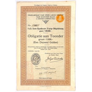 Zakopane, 8% obligacja na 1.000 Guldenów 1929
