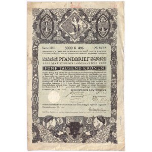 Bukowinaer Landesbank, 4% list zastawny na 5.000 koron 1906
