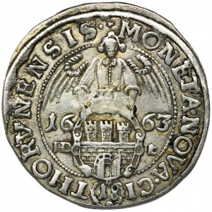 John II Casimir, 1/4 Thaler 1663 HDL - VERY RARE