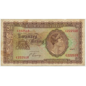 Luksemburg, 20 franków 1943