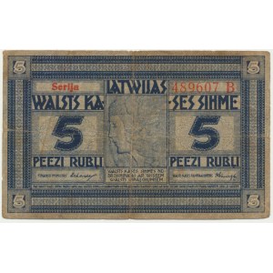 Latvia, 5 Rubles 1919 - B -