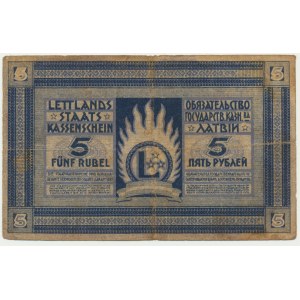 Łotwa, 5 rubli 1919 - B -