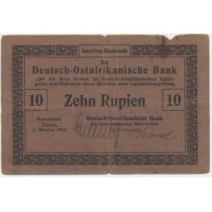Germany, East Africa, 10 Rupees 1915