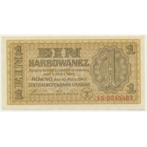 Ukraine, 1 Karbovanetz 1942