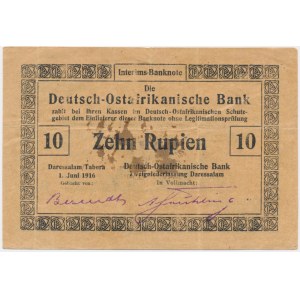 Germany, East Africa, 10 Rupees 1916