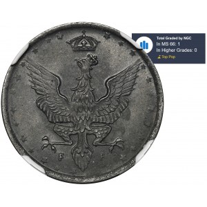 Polish Kingdom, 20 pfennig 1918 - NGC MS66