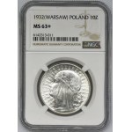 Głowa Kobiety, 10 złotych Warszawa 1932 - NGC MS63+ WYŚMIENITA