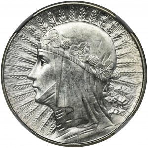 Głowa Kobiety, 5 złotych 1934 - NGC MS62