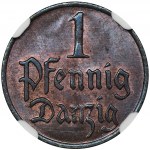 Free City of Danzig, 1 pfennig 1923 - NGC MS66 BN