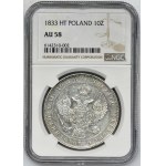 1 1/2 rubel = 10 zloty Petersburg 1833 НГ - NGC AU58