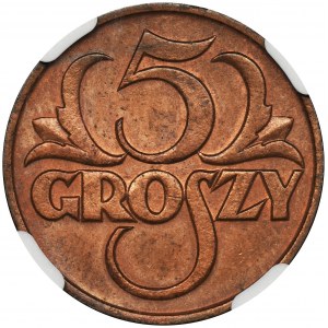 5 groszy 1925 - NGC MS64 RB