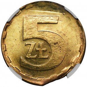 DESTRUKT, 5 złotych 1984 - NGC MS63