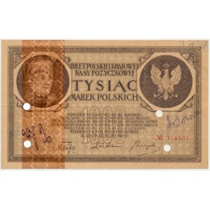 1.000 marek 1919, Fałszerstwo Dywersyjne - Ser. G - RZADKIE I ŁADNE