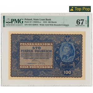 100 marek 1919 - IE Serja N - PMG 67 EPQ