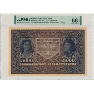 5.000 marek 1920 - III Serja A - PMG 66 EPQ