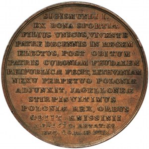Medal ze Suity Królewskiej, Zygmunt II August - brąz, ex.Herstal