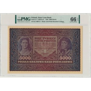 5.000 marek 1920 - II Serja C - PMG 66 EPQ