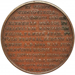 Medal ze Suity Królewskiej, Michał Korybut Wiśniowiecki - brąz
