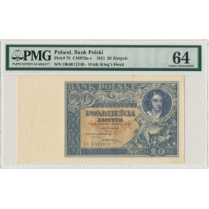 20 złotych 1931 - DK - PMG 64