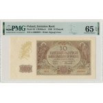 10 złotych 1940 - A 0000297 - PMG 65 EPQ - rzadka pierwsza seria i niski numer seryjny.