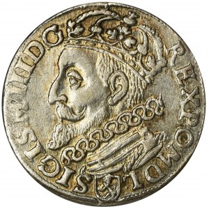 Sigismund III Vasa, 3 Groschen Krakau 1601 - left head