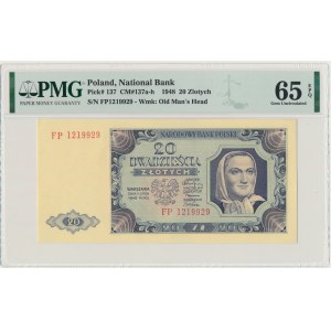 20 złotych 1948 - FP - PMG 65 EPQ