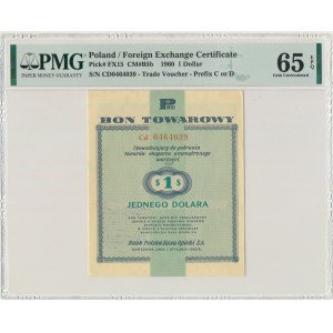 Pewex, 1 dolar 1960 - Cd - z klauzulą - PMG 65 EPQ