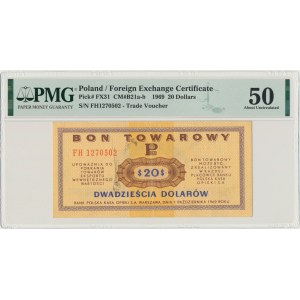 Pewex, 20 dolarów 1969 - FH - PMG 50
