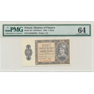 1 złoty 1938 - IG - PMG 64