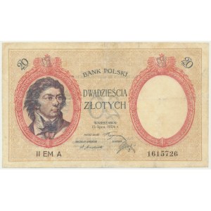 20 złotych 1924 - II EM.A - RZADKI