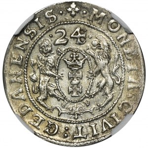 Sigismund III Vasa, 1/4 Thaler Danzig 1624/3 - PR• - NGC MS63