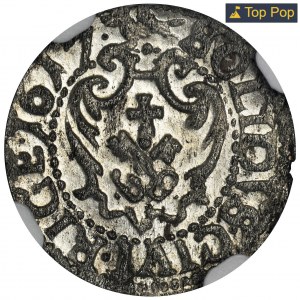 Sigismund III Vasa, Schilling Riga 1617 - NGC MS64