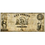 Węgry (Ministerstwo Finansów na emigracji Filadelfia), 1 forint (1852)