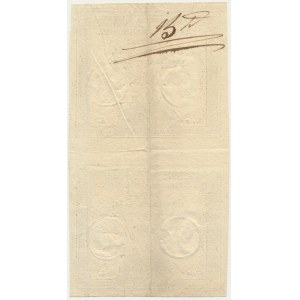 France, uncut sheet of Assginat for 15 Sols 1793 (2pcs)