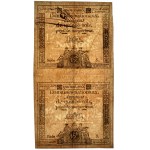 France, uncut sheet of Assginat for 15 Sols 1793 (2pcs)