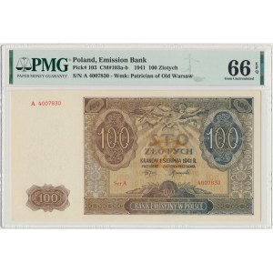 100 złotych 1941 - A - PMG 66 EPQ