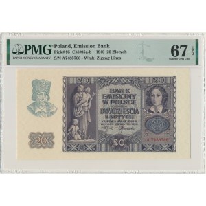 20 złotych 1940 - A - PMG 67 EPQ